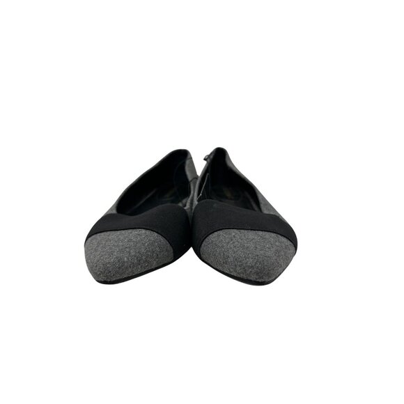 Lane Bryant Womens Gray & Black Pointed Toe Flats Size 8W - Picture 4 of 11